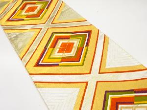 アンティーク　重ね菱模様織り出し袋帯（材料）